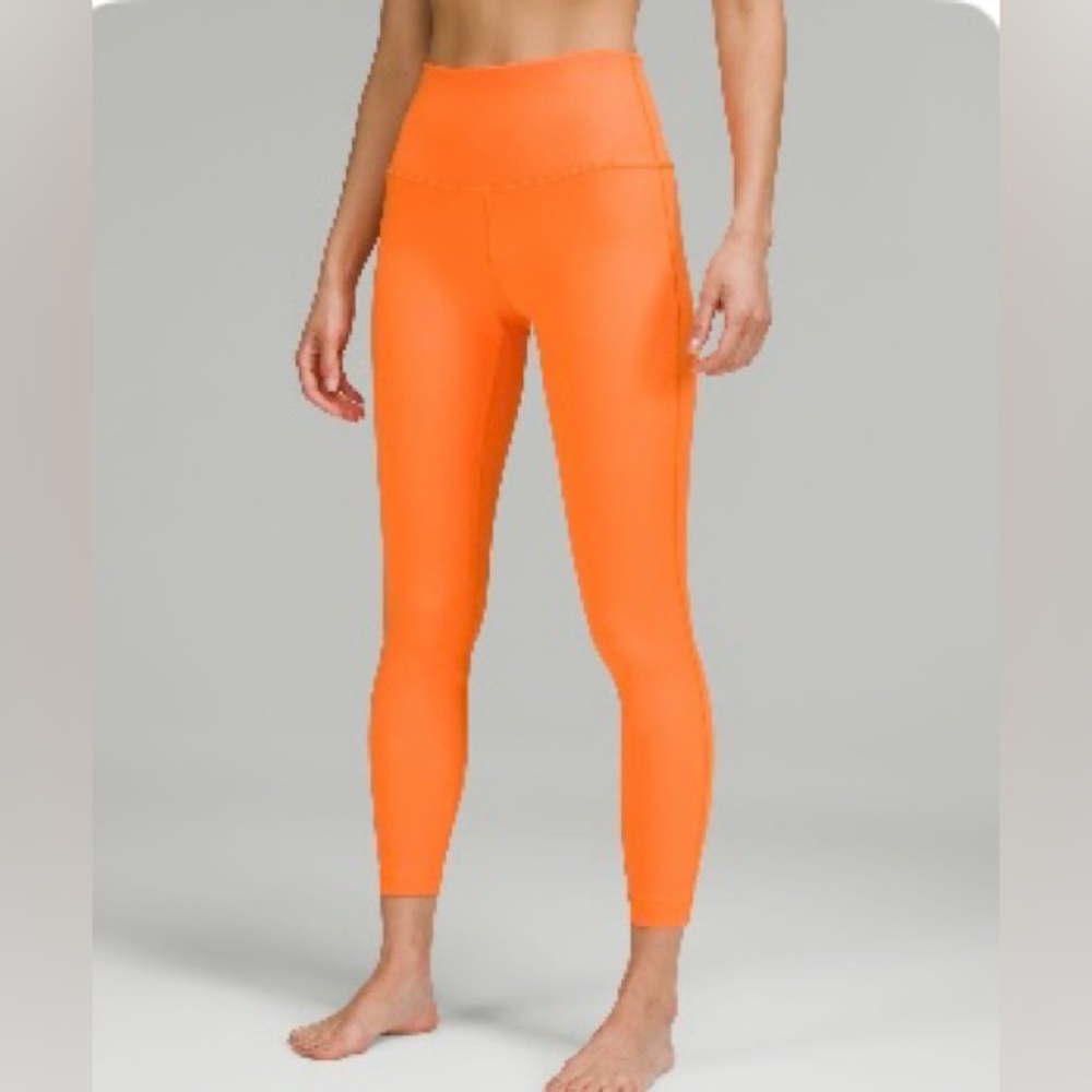 Lululemon Orange High-Waisted Leggings